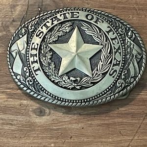 Tony Lama Brass Texas Belt Buckle